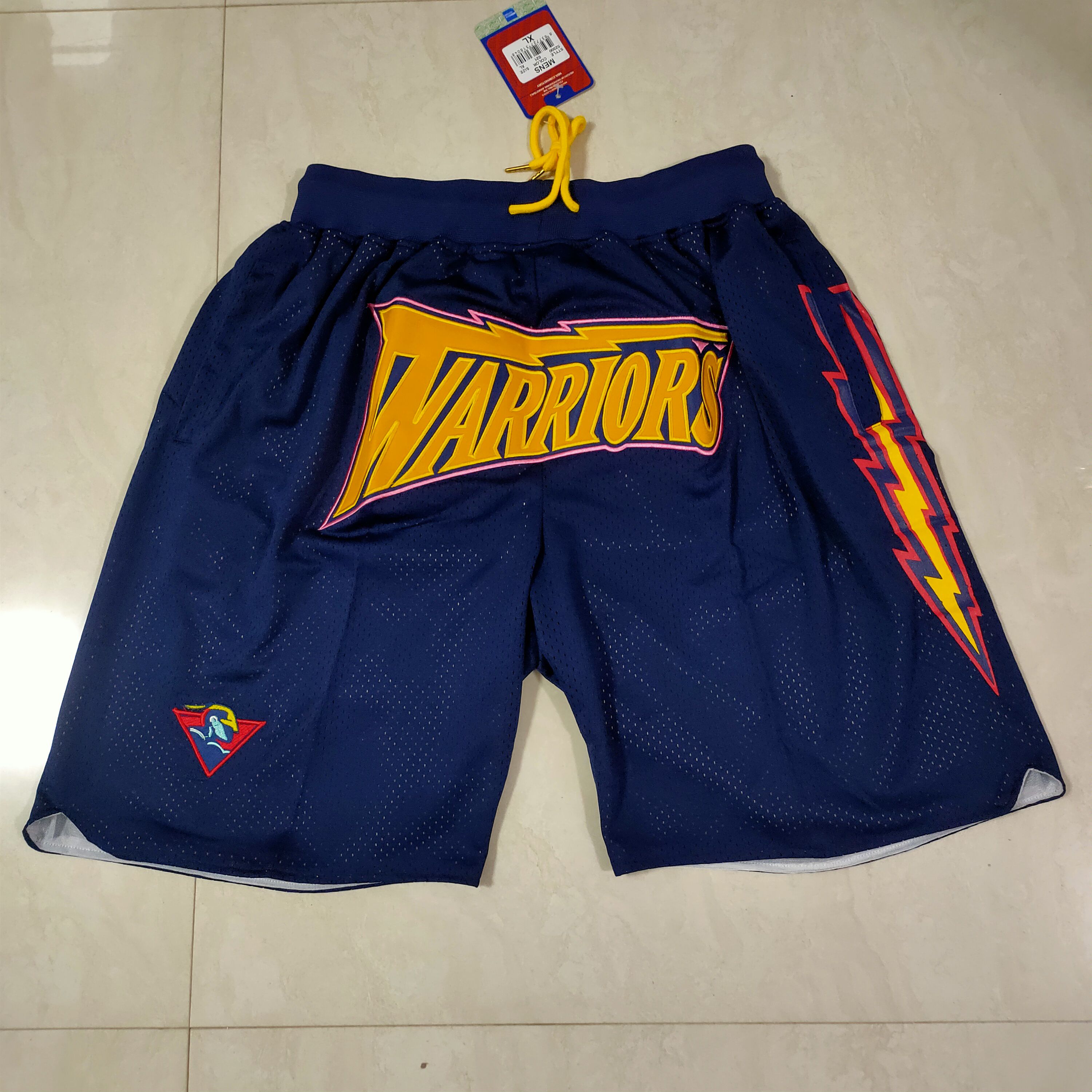 Men NBA 2021 Golden State Warriors Blue Shorts